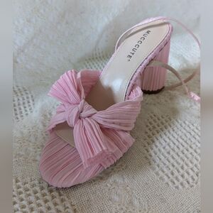 NWT Pink Tulle Heels with Bow